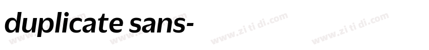 duplicate sans字体转换